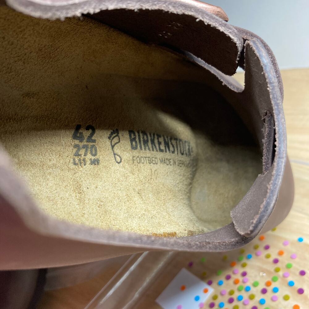 Birkenstock Men's Brown Leather Shoes - Picture 8 of 9